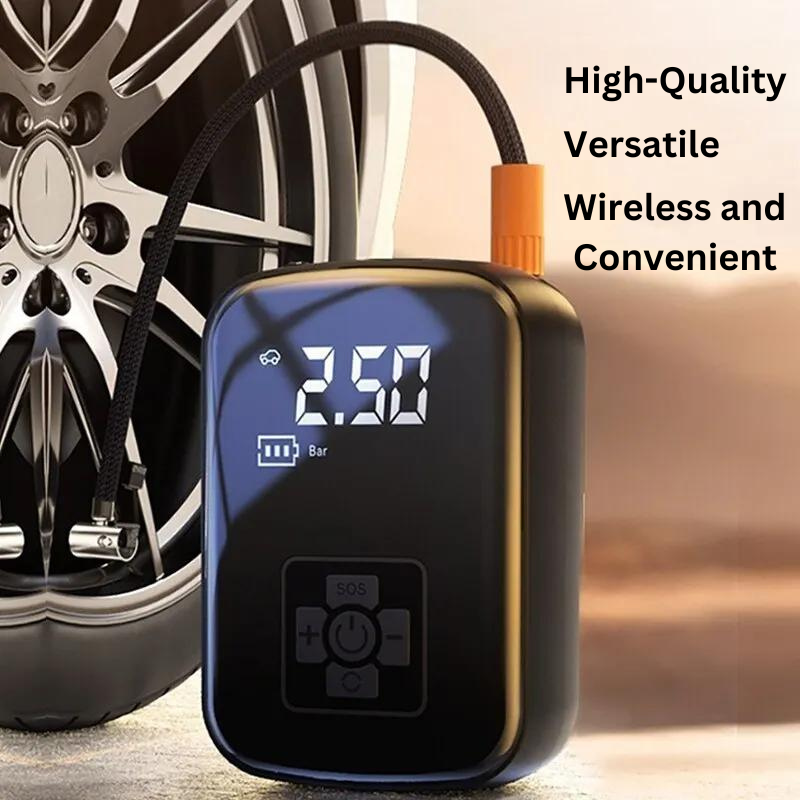 Wireless Car Air Compressor - Electric Tire Inflator for Vehicles and Sports Balls