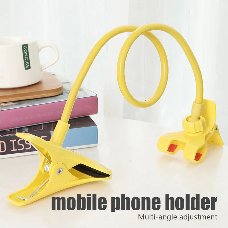 Universal Adjustable Mobile Phone Holder - Flexible Clip Mount for Bed, Desk, and All Smartphones