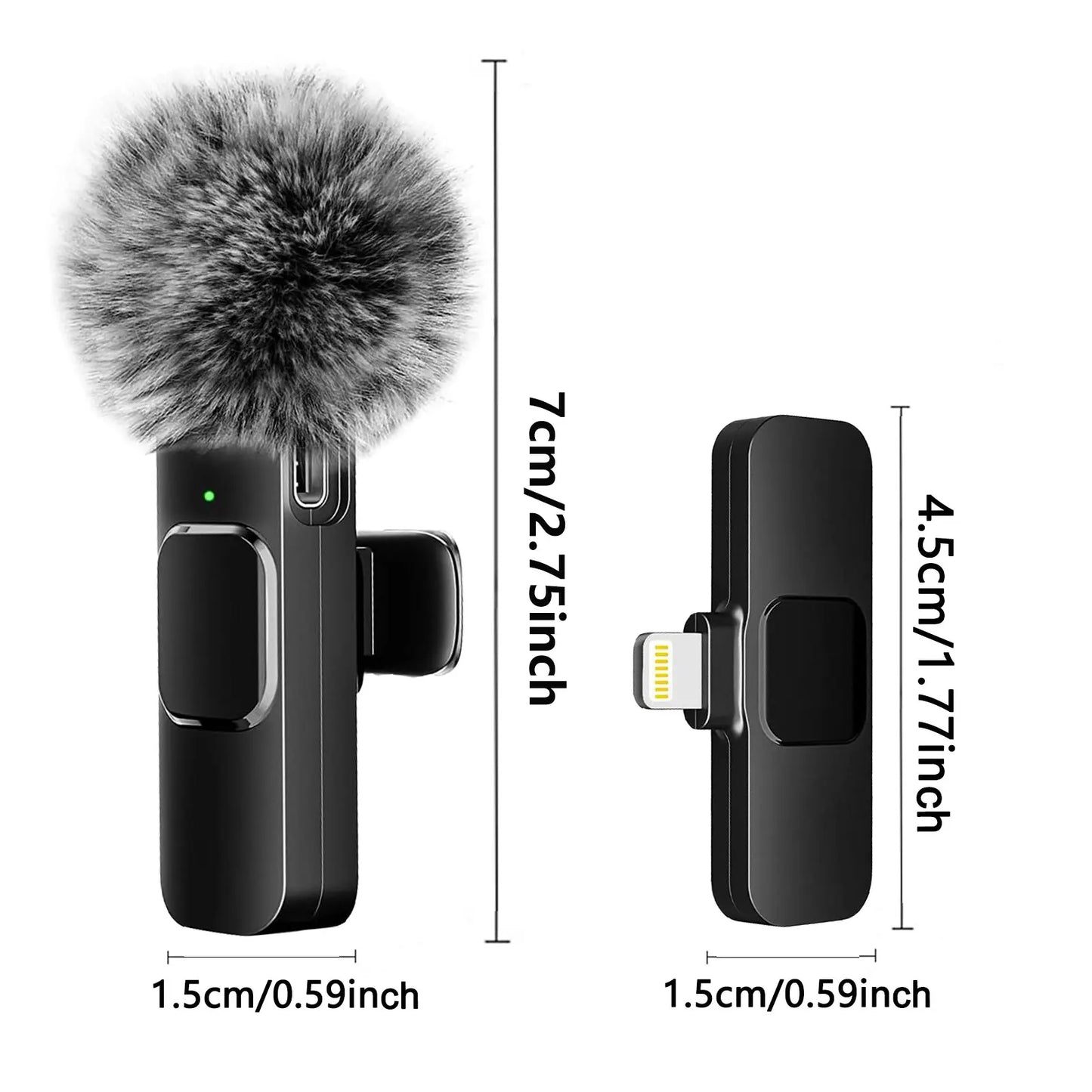 Wireless Lavalier Microphone - Mini Mic for iPhone, Android, Laptop, and Live Gaming